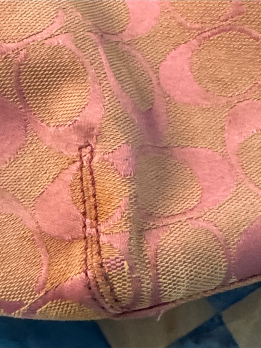 Coach Y2K Barbie Pink Signature Canvas Tote with Leather Trim (F15047) - Picture 15 of 16